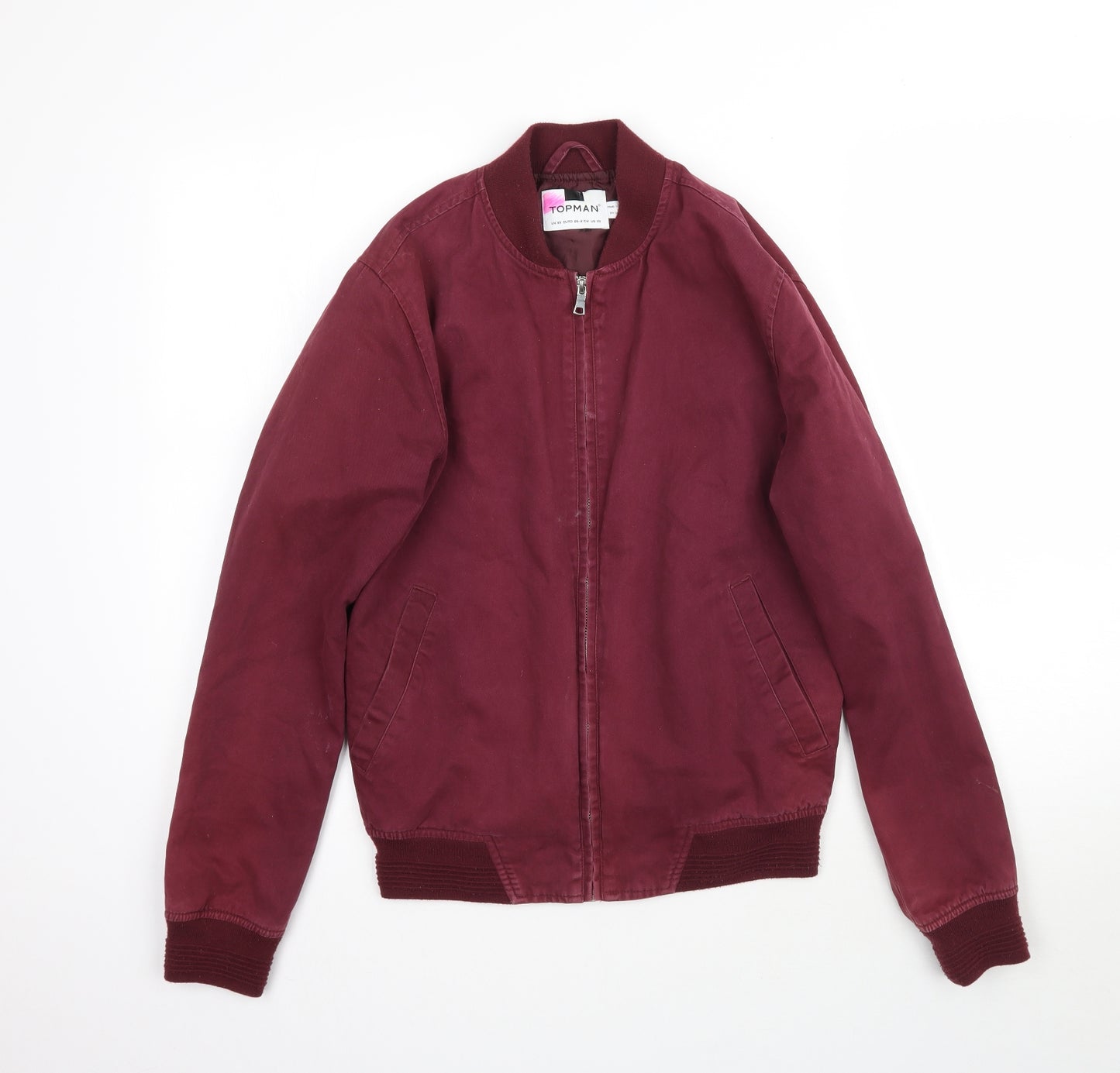 Topman Mens Red   Bomber Jacket Jacket Size XS