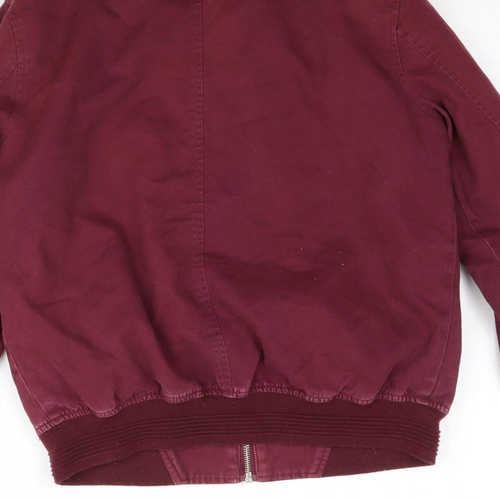 Topman Mens Red   Bomber Jacket Jacket Size XS