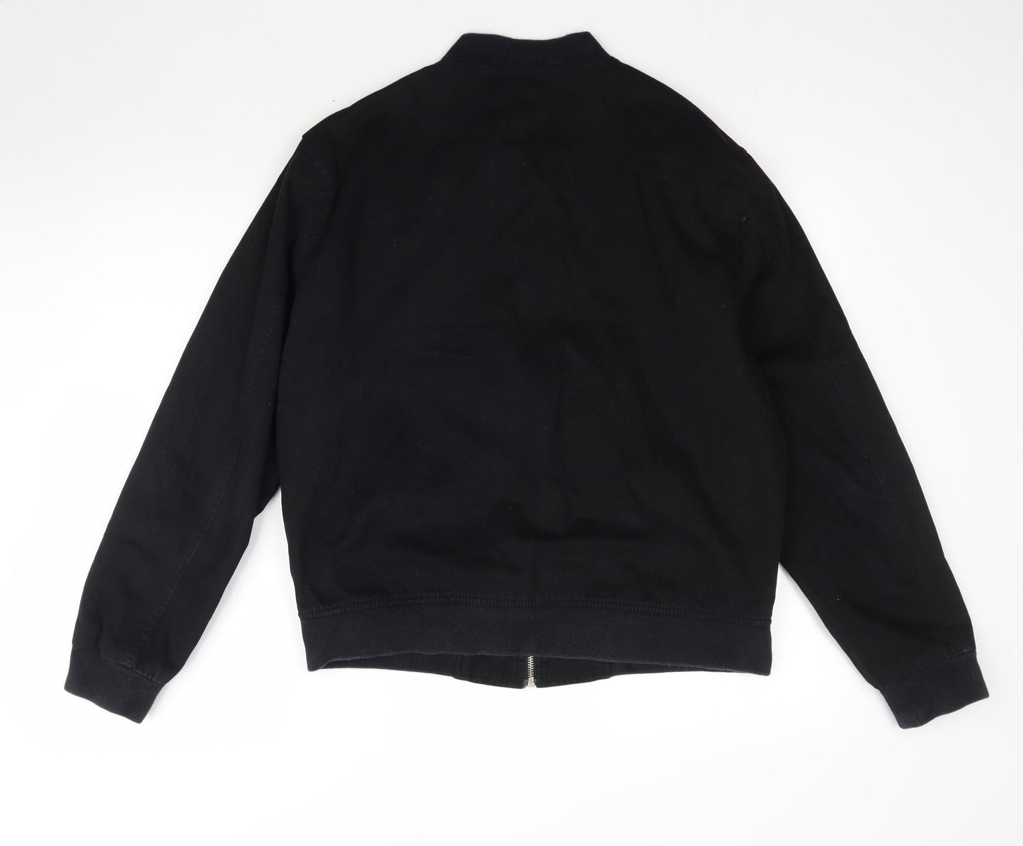 New Look Mens Black  Denim Bomber Jacket Jacket Size L