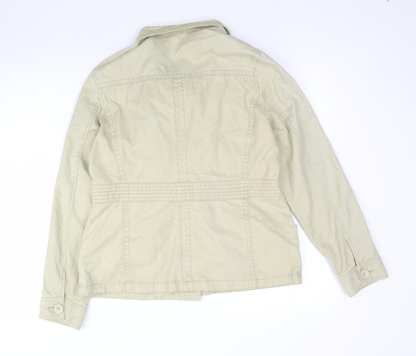 BHS Womens Beige  Denim Jacket  Size 14