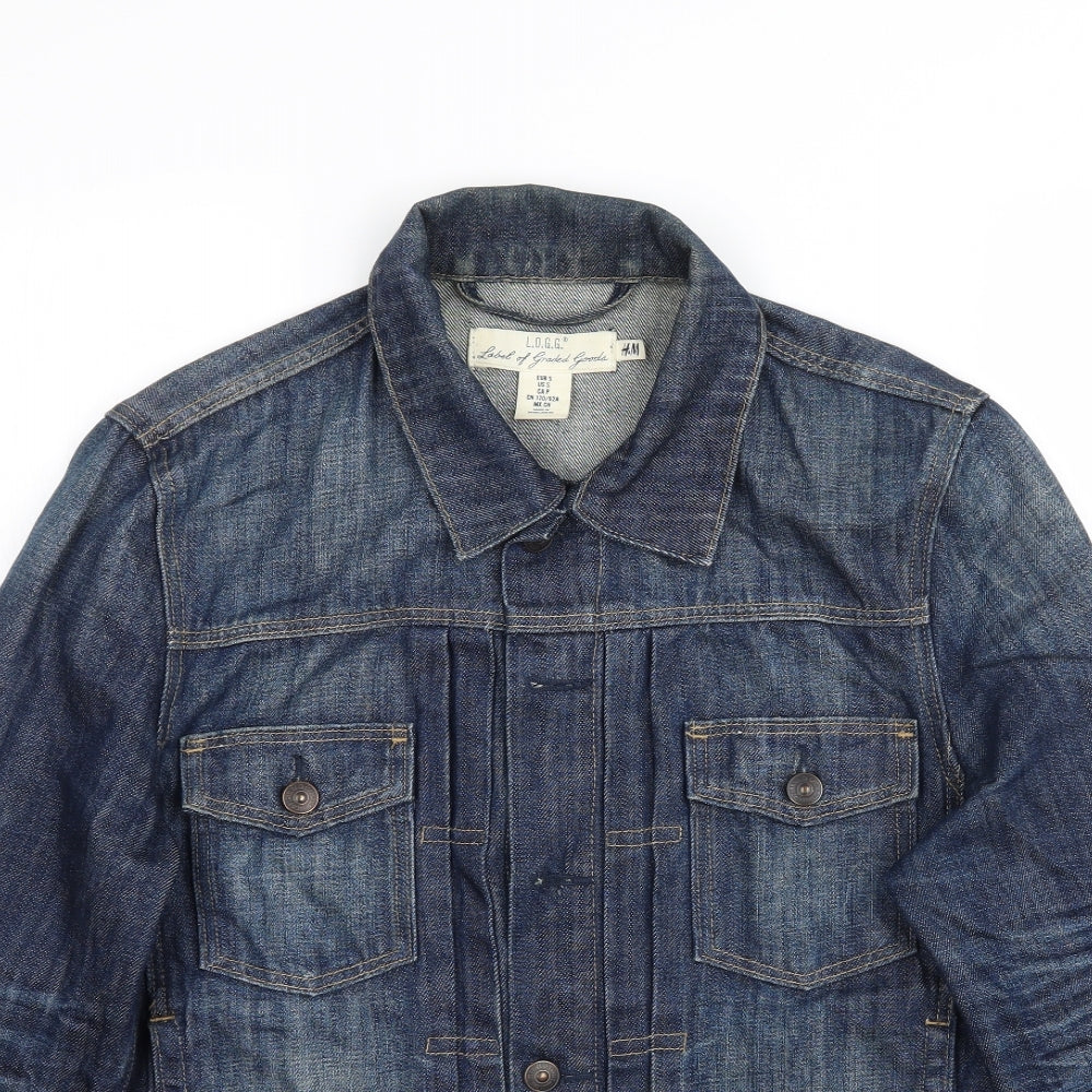 H&M Womens Blue  Denim Jacket  Size S