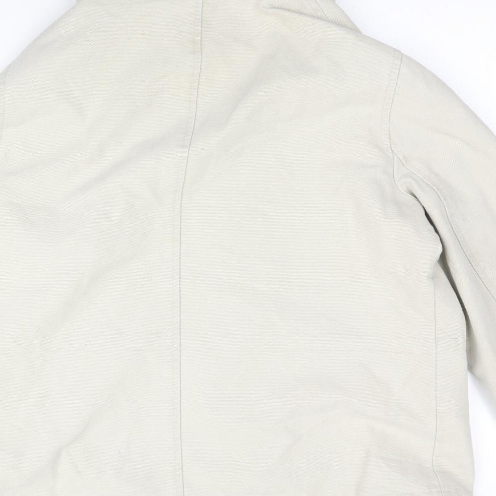 NEXT Womens Ivory  Denim Jacket Coat Size 12