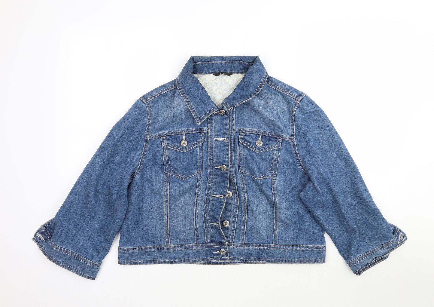 M&Co Womens Blue  Denim Jacket  Size 18
