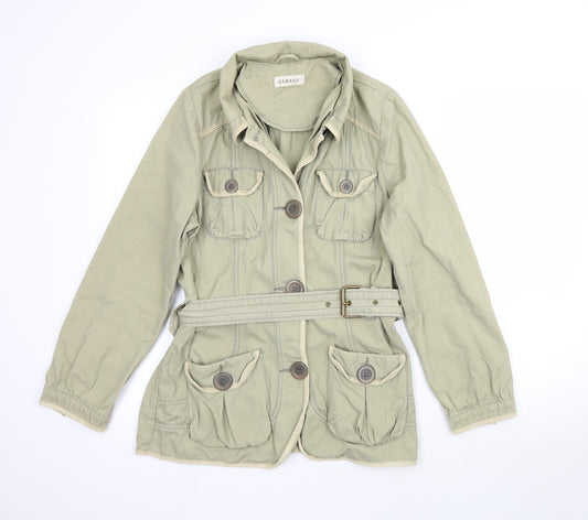 Front view of George women’s green jacket, size UK 12