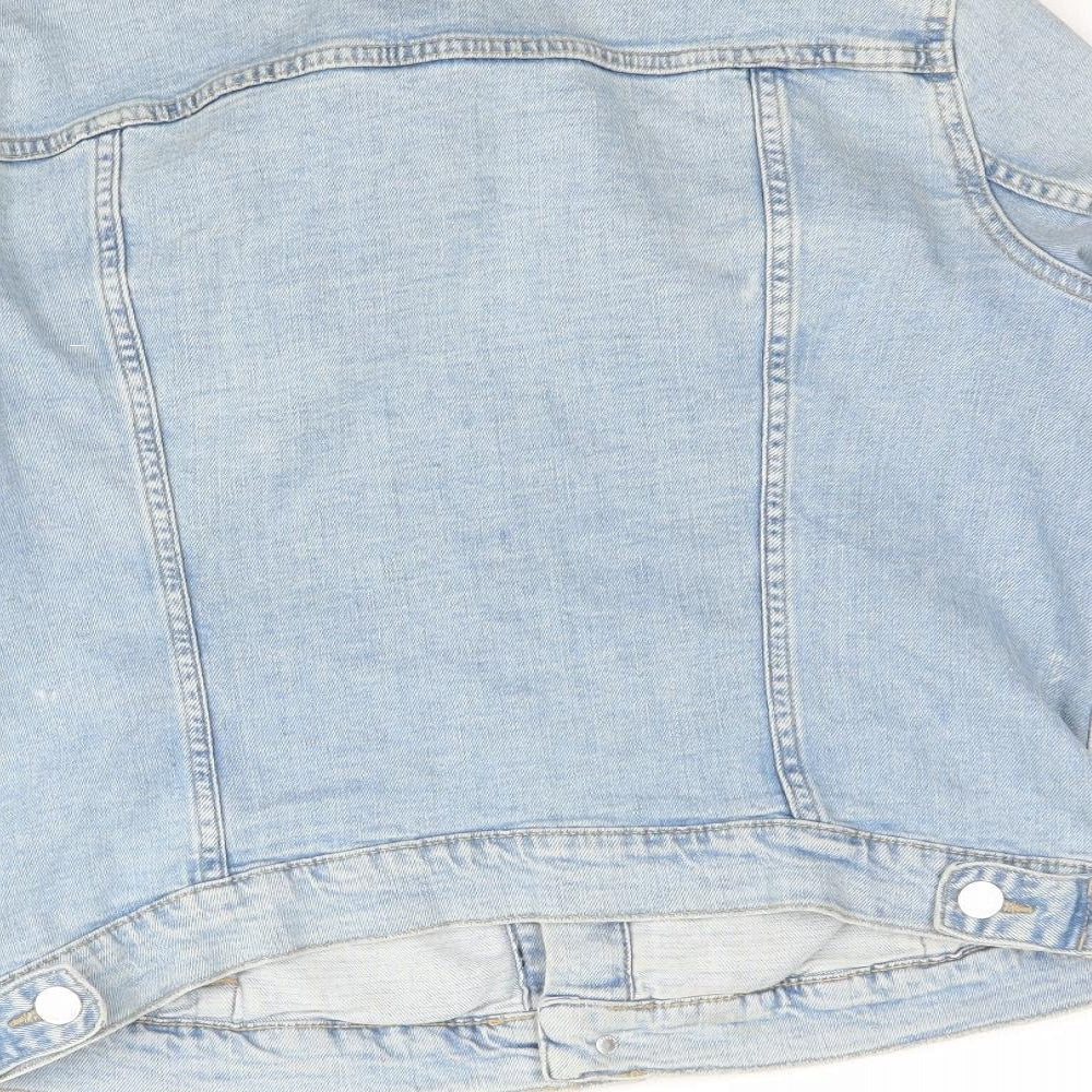 & Denim Womens Blue  Denim Jacket  Size 16