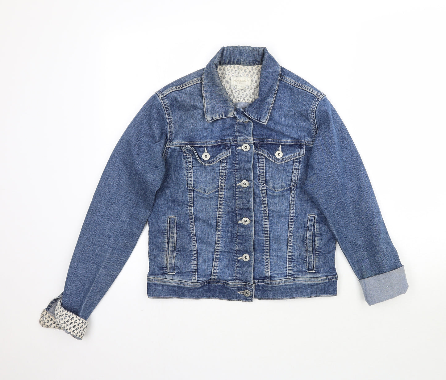 Monsoon Womens Blue  Denim Jacket  Size 12