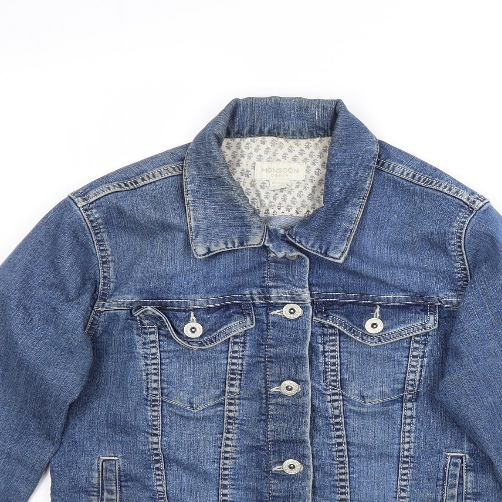 Monsoon Womens Blue  Denim Jacket  Size 12