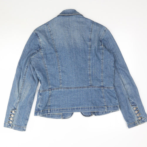 St Johns Bay Womens Blue  Denim Jacket Blazer Size M