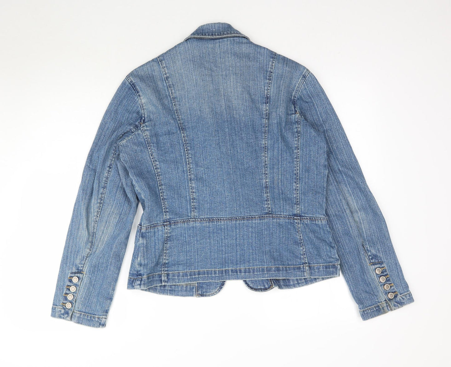 St Johns Bay Womens Blue  Denim Jacket Blazer Size M