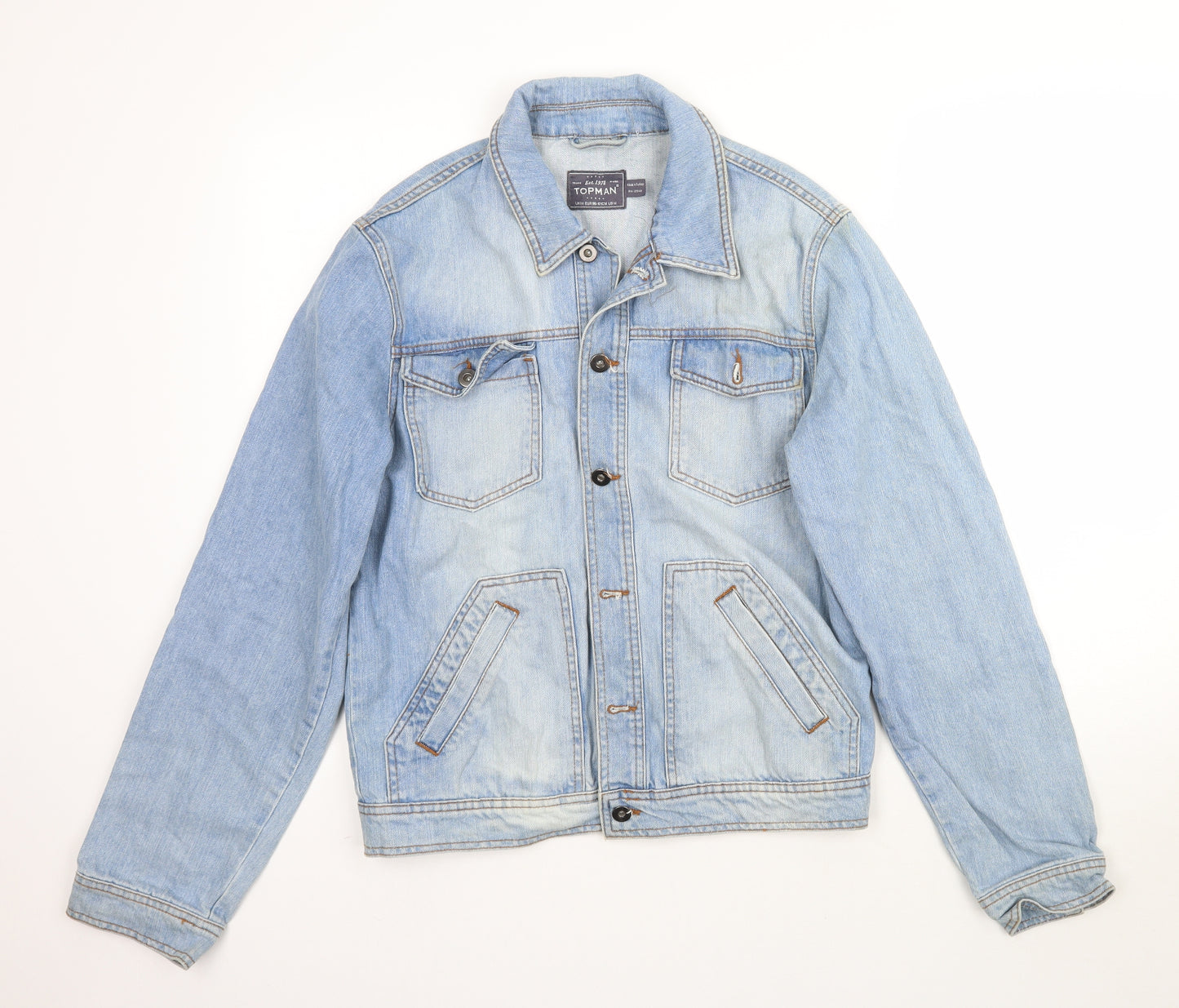 Topman Mens Blue  Denim Jacket  Size M