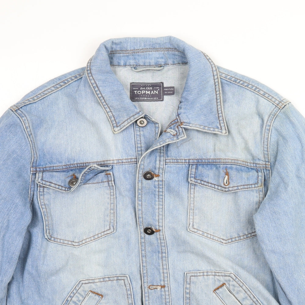 Topman Mens Blue  Denim Jacket  Size M
