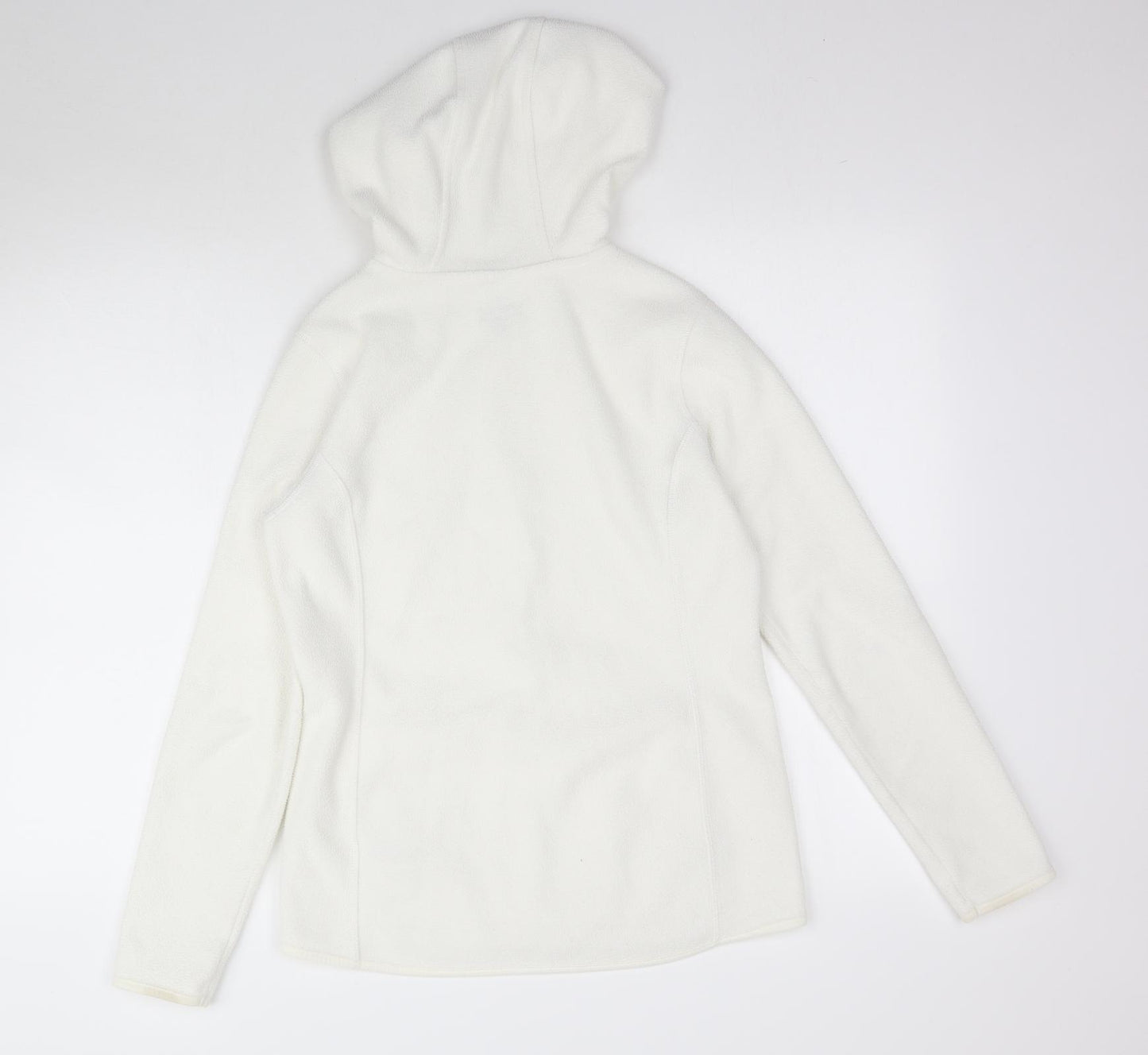 Matalan Womens White  Fleece Full Zip Hoodie Size S