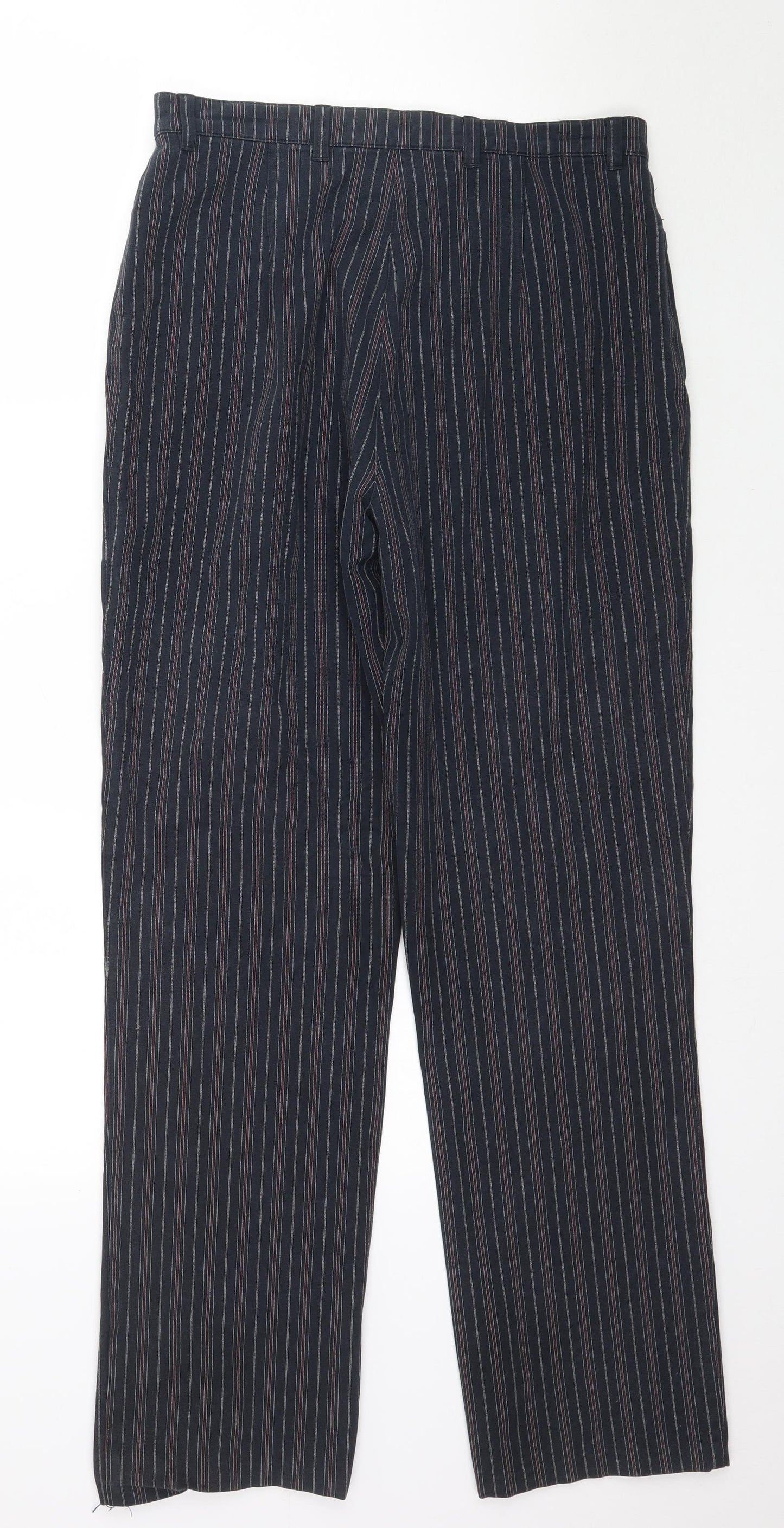 Bonita Womens Blue Striped  Trousers  Size 12 L30 in