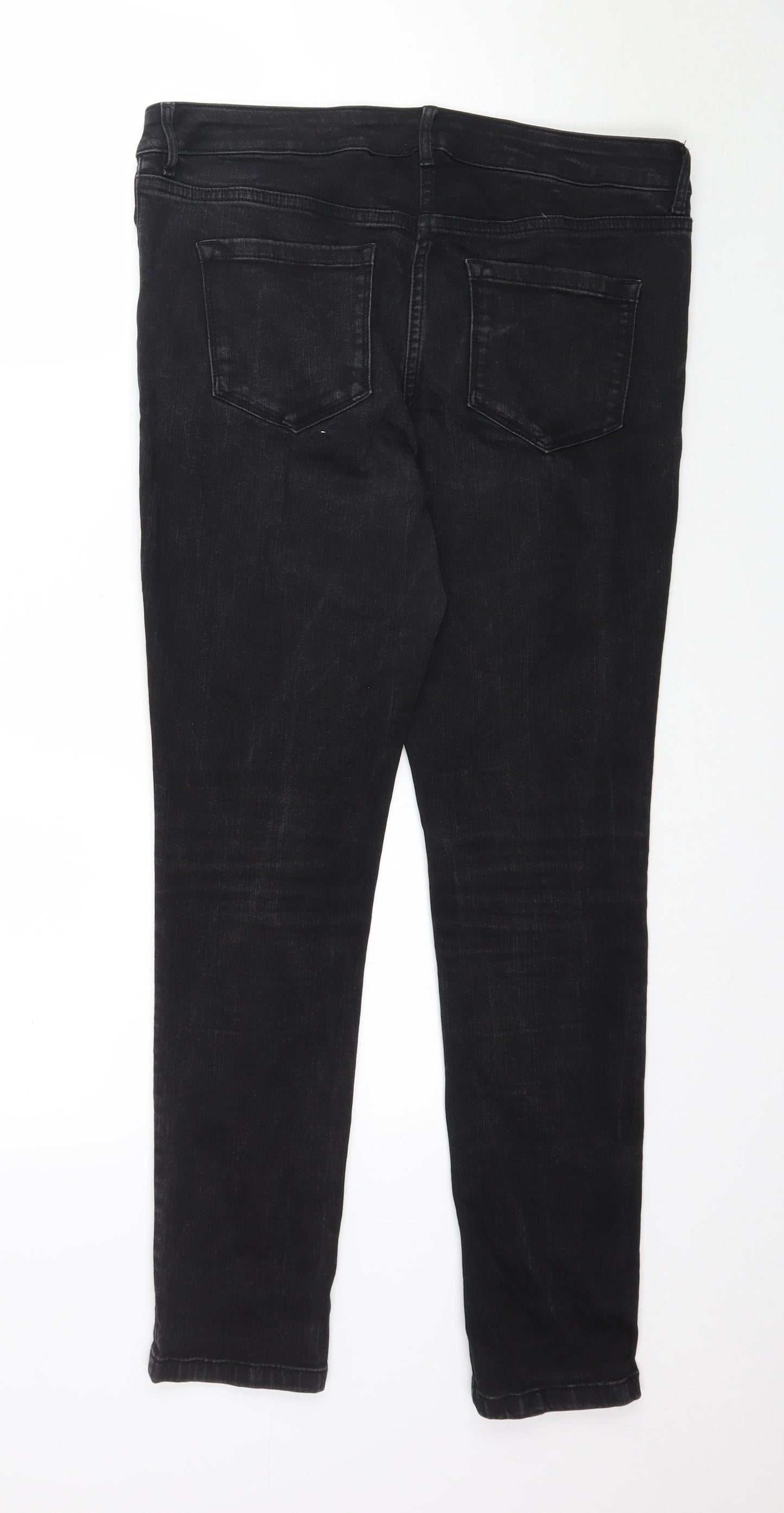 TU Womens Black  Denim Skinny Jeans Size 14 L28 in