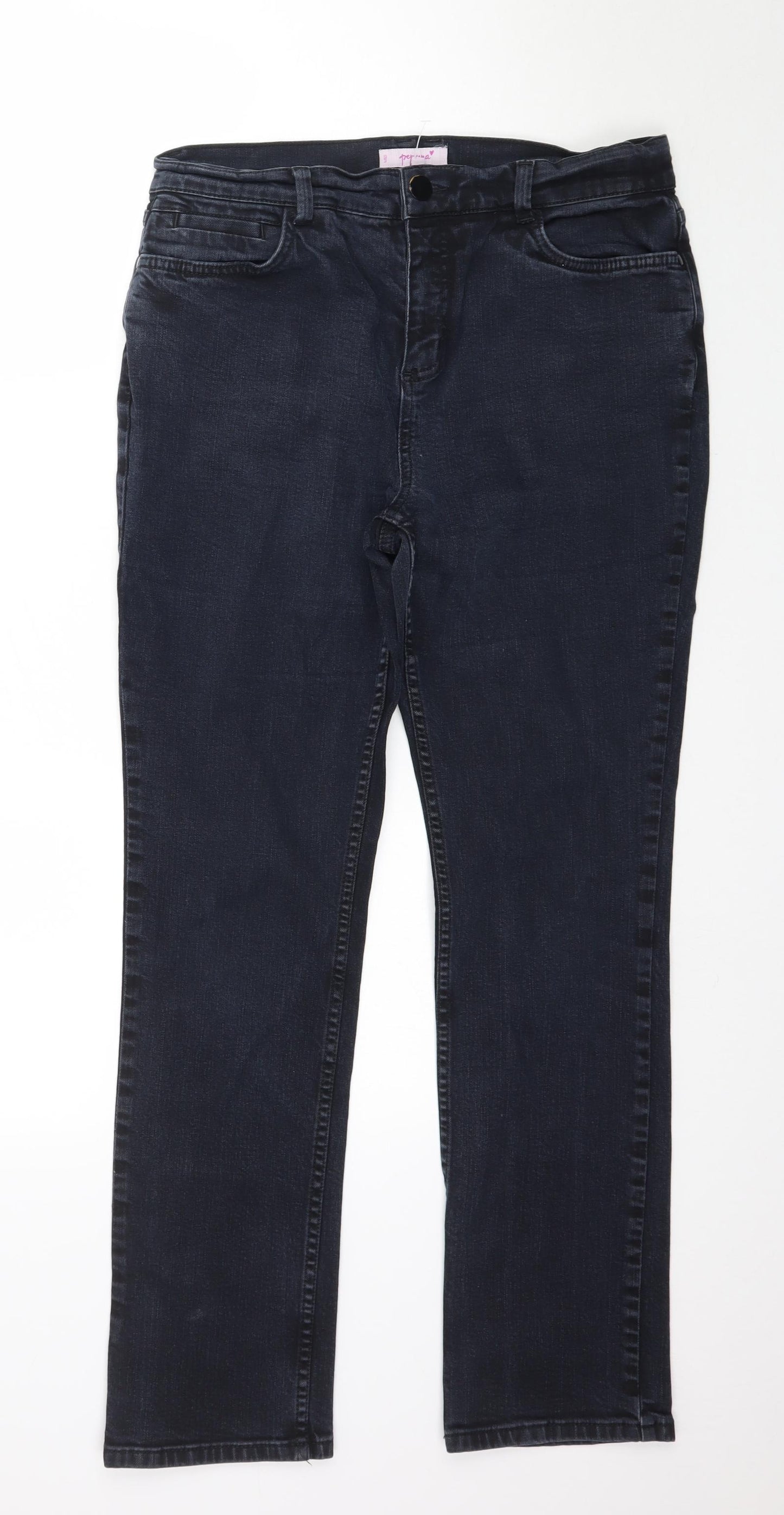Marks and Spencer Womens Blue  Denim Skinny Jeans Size 14 L30 in