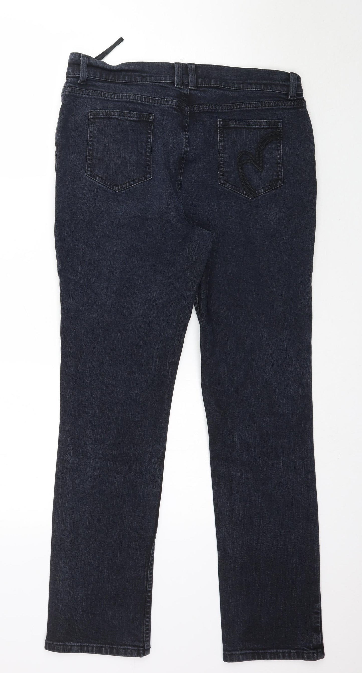 Marks and Spencer Womens Blue  Denim Skinny Jeans Size 14 L30 in