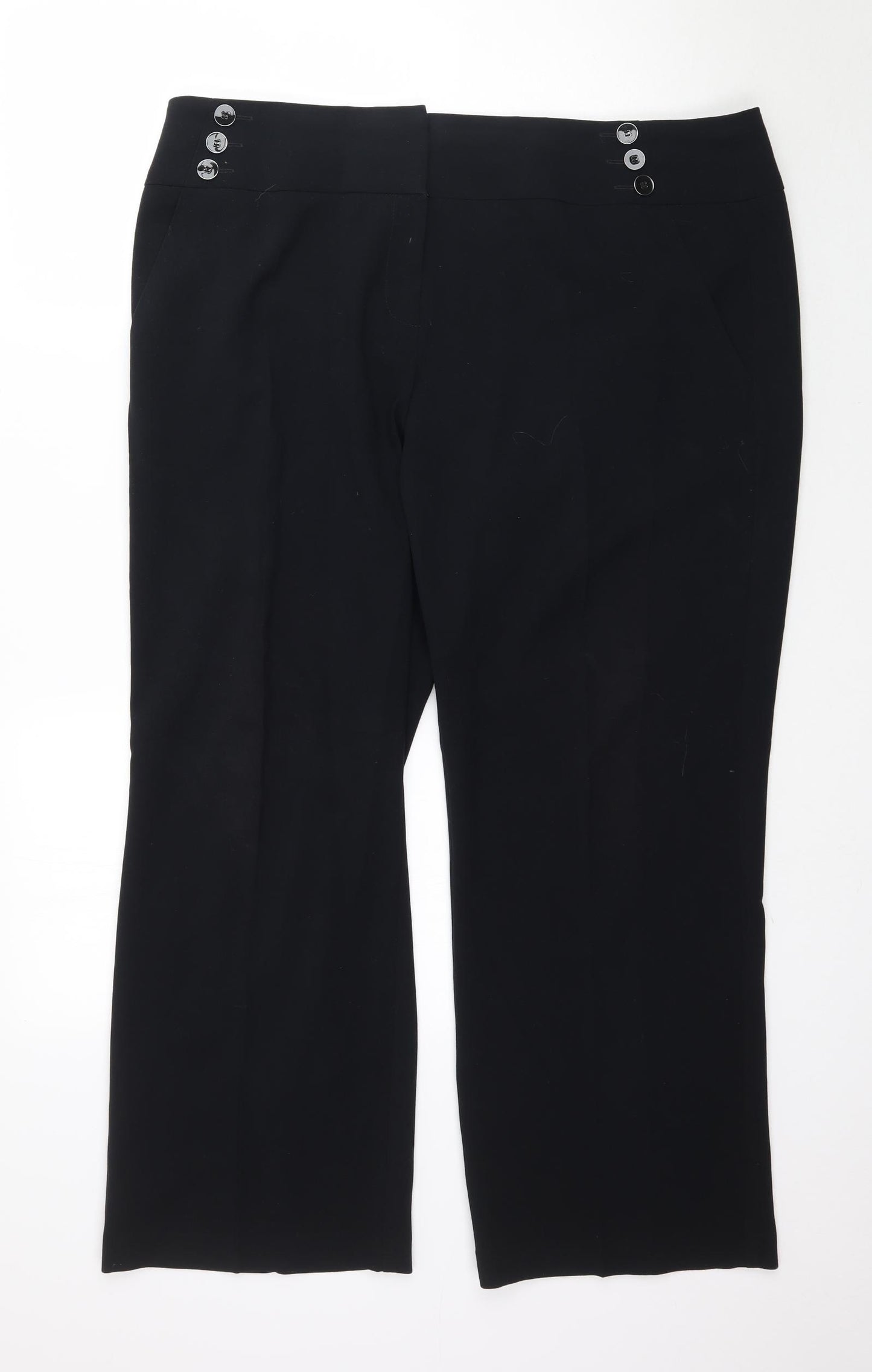 Marks and Spencer Womens Black   Trousers  Size 18 L28 in