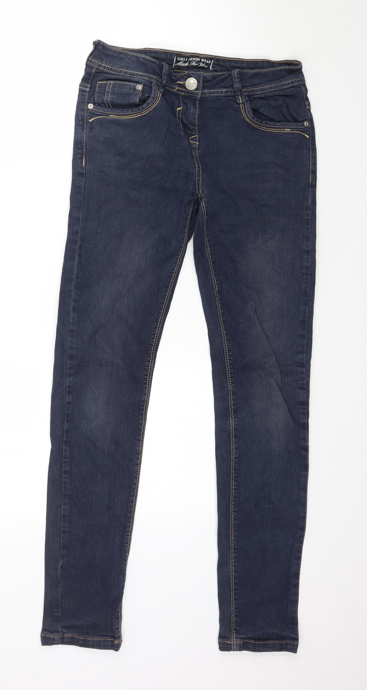 Here & There Womens Blue Denim Skinny Jeans Size S L29 in