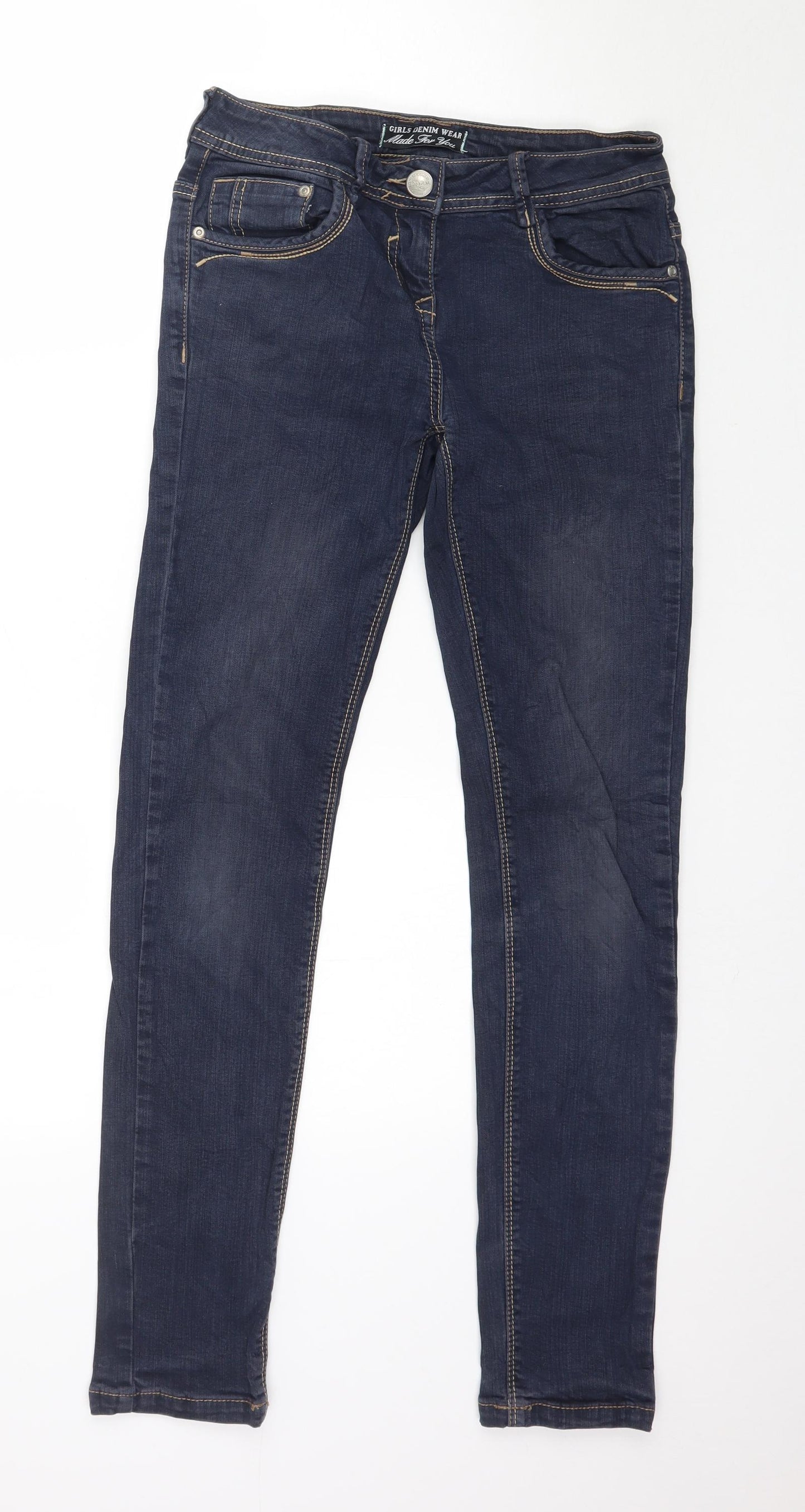 Here & There Womens Blue  Denim Skinny Jeans Size S L29 in