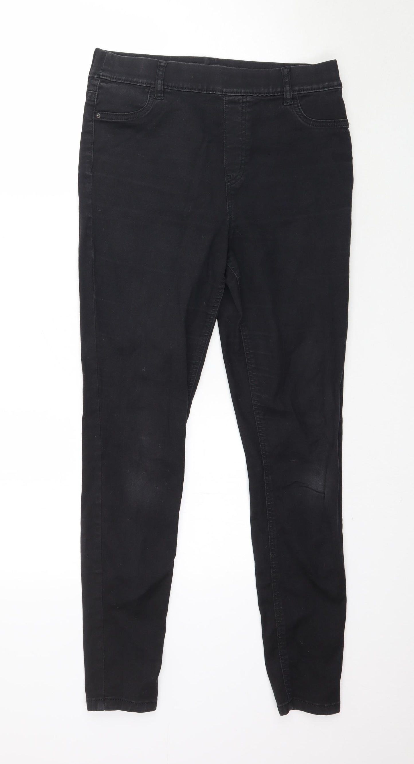 F&F Womens Black  Denim Jegging Jeans Size 12 L28 in