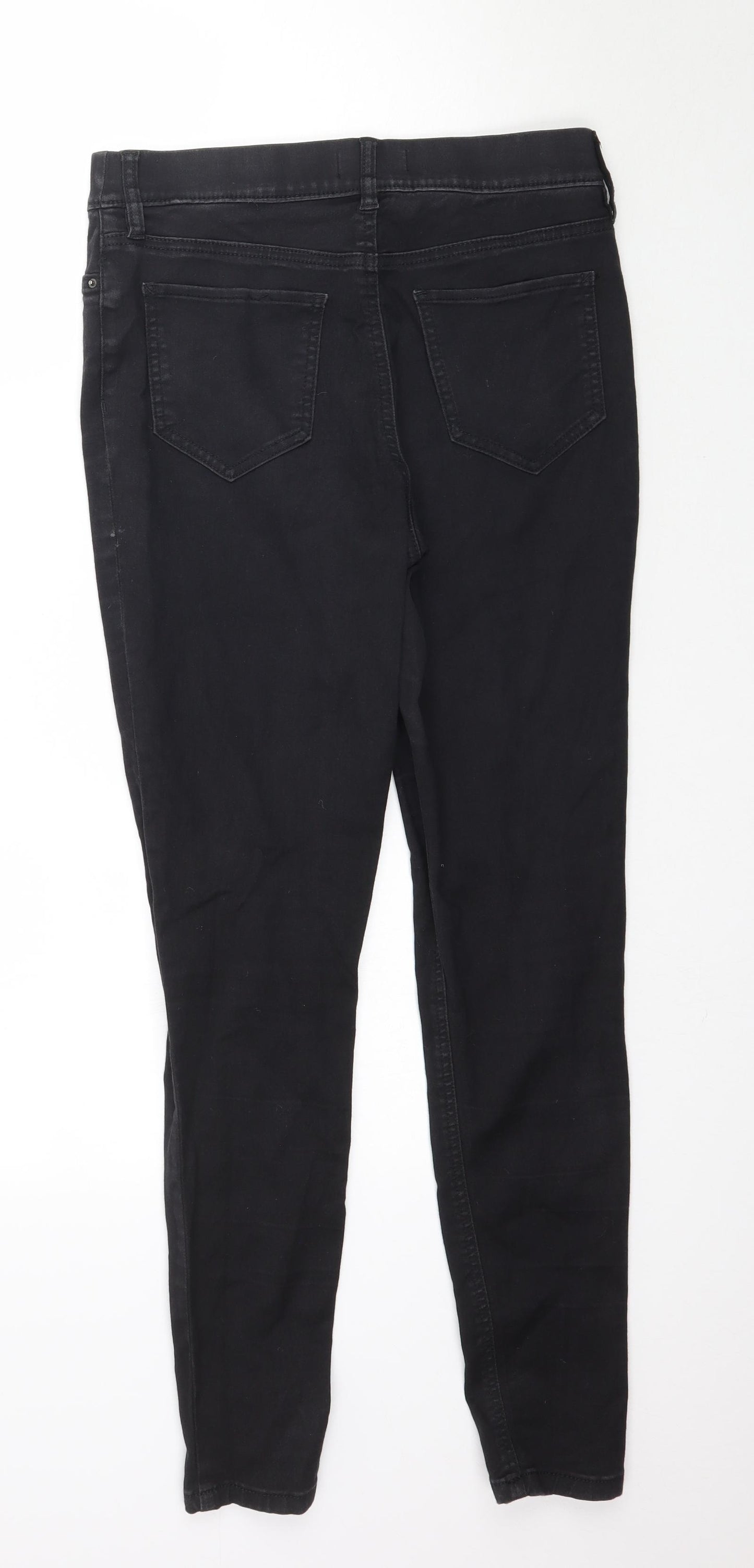 F&F Womens Black  Denim Jegging Jeans Size 12 L28 in