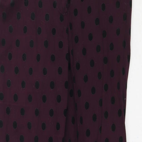 Atmosphere Womens Purple Polka Dot  Trousers  Size 8 L27 in