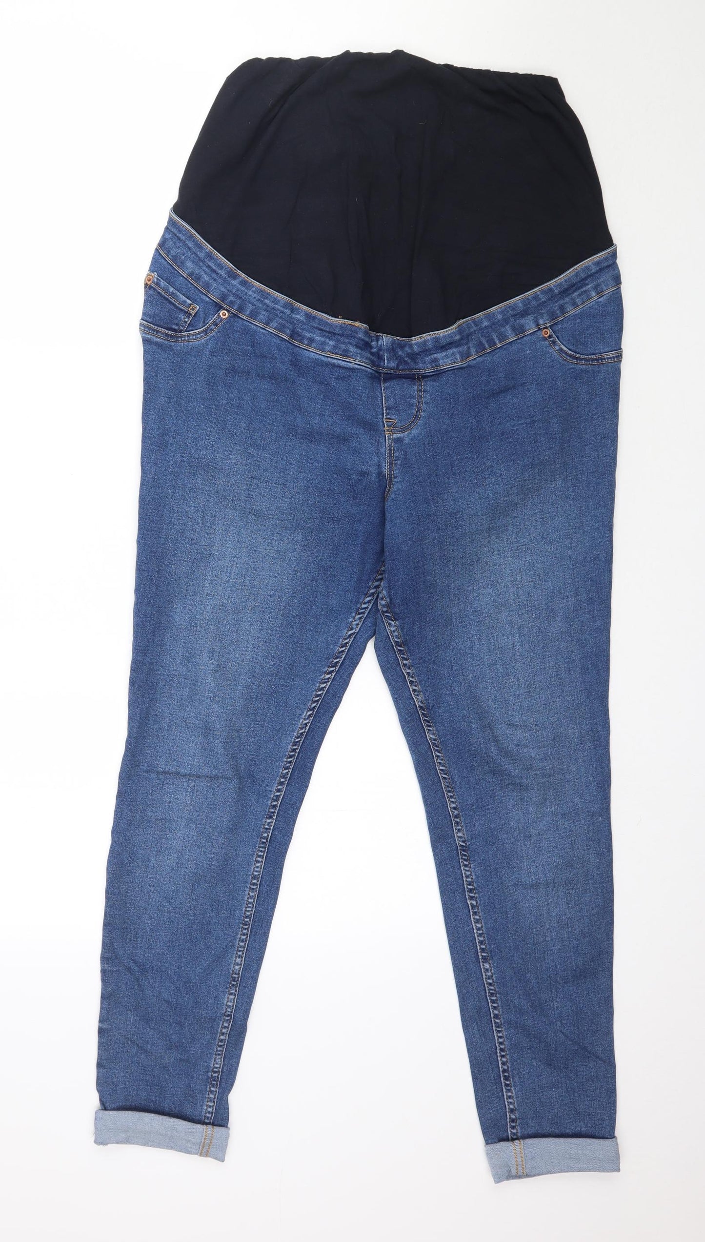 New Look Womens Blue  Denim Jegging Jeans Size 14 L26 in