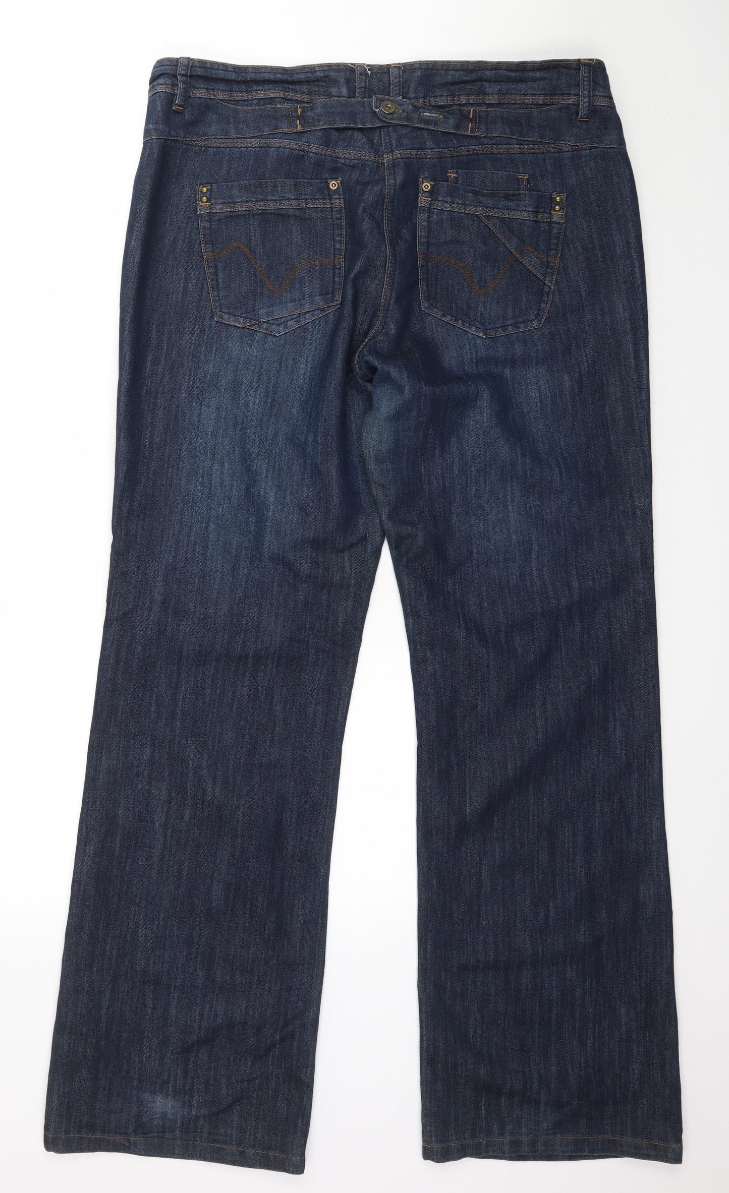 NEXT Womens Blue  Denim Boyfriend Jeans Size 16 L34 in