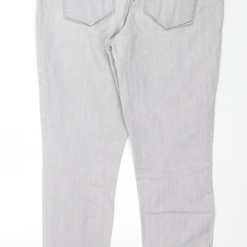 Frankie Womens Grey  Denim Skinny Jeans Size 14 L29 in