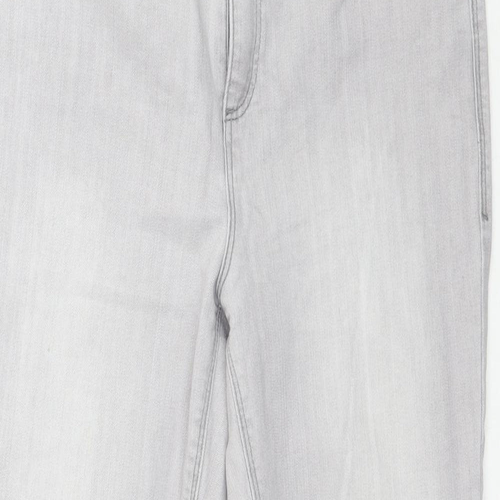 Frankie Womens Grey  Denim Skinny Jeans Size 14 L29 in