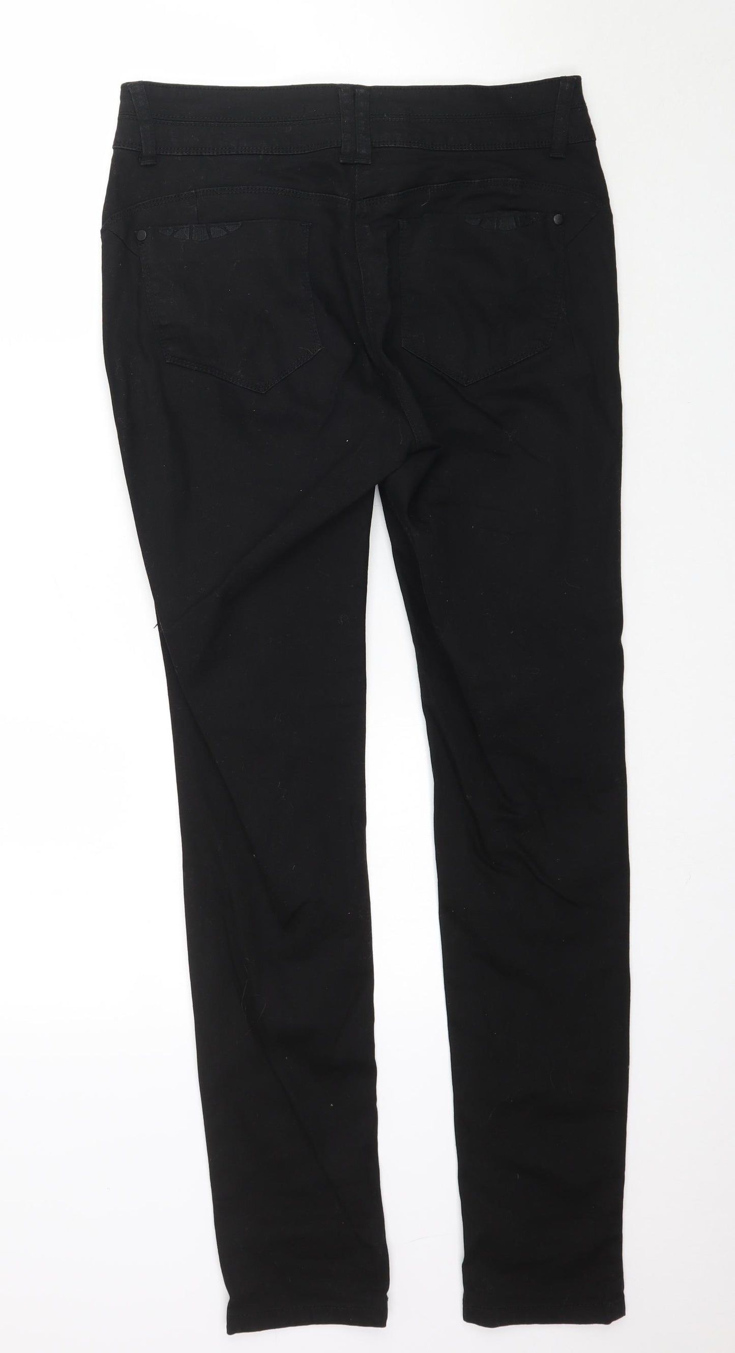 NEXT Womens Black  Denim Skinny Jeans Size 12 L31 in