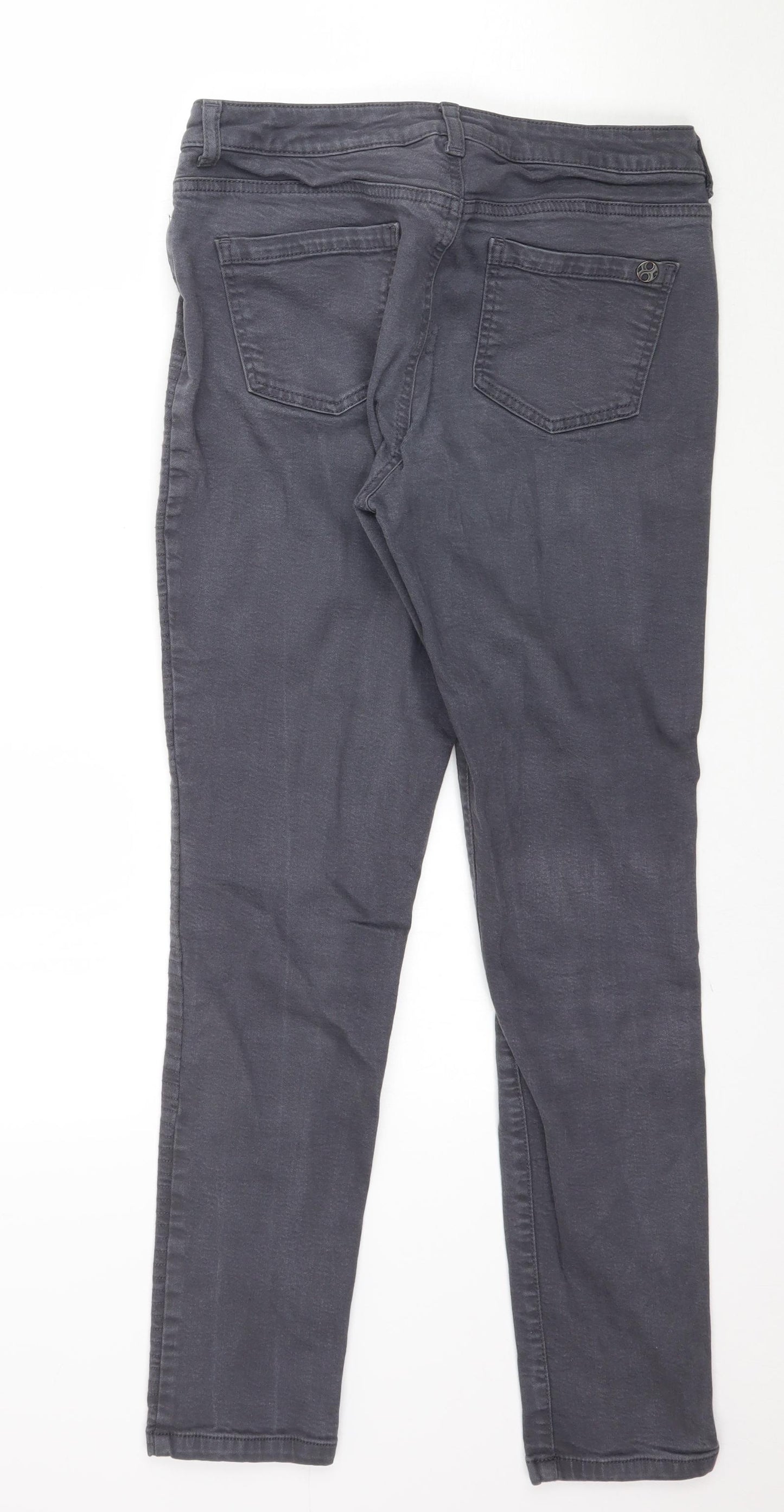 Phase Eight Womens Grey  Denim Skinny Jeans Size 12 L28 in