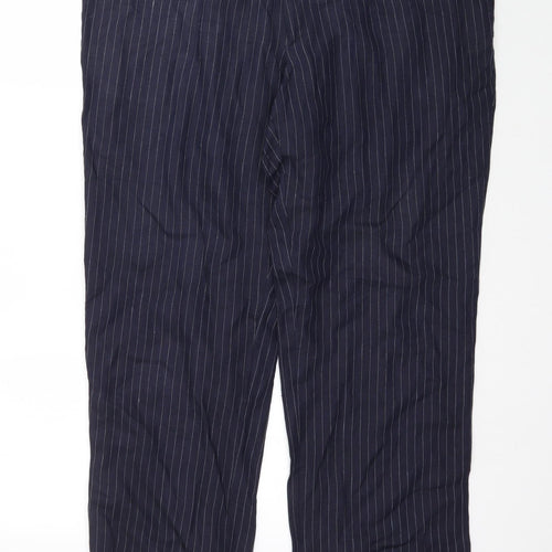 Racing Green Womens Blue Striped  Trousers  Size XL L33 in