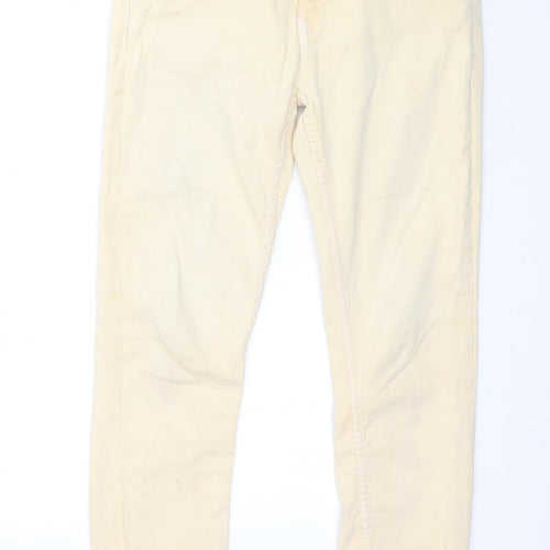 Zara Womens Yellow  Denim Jegging Jeans Size 10 L26 in