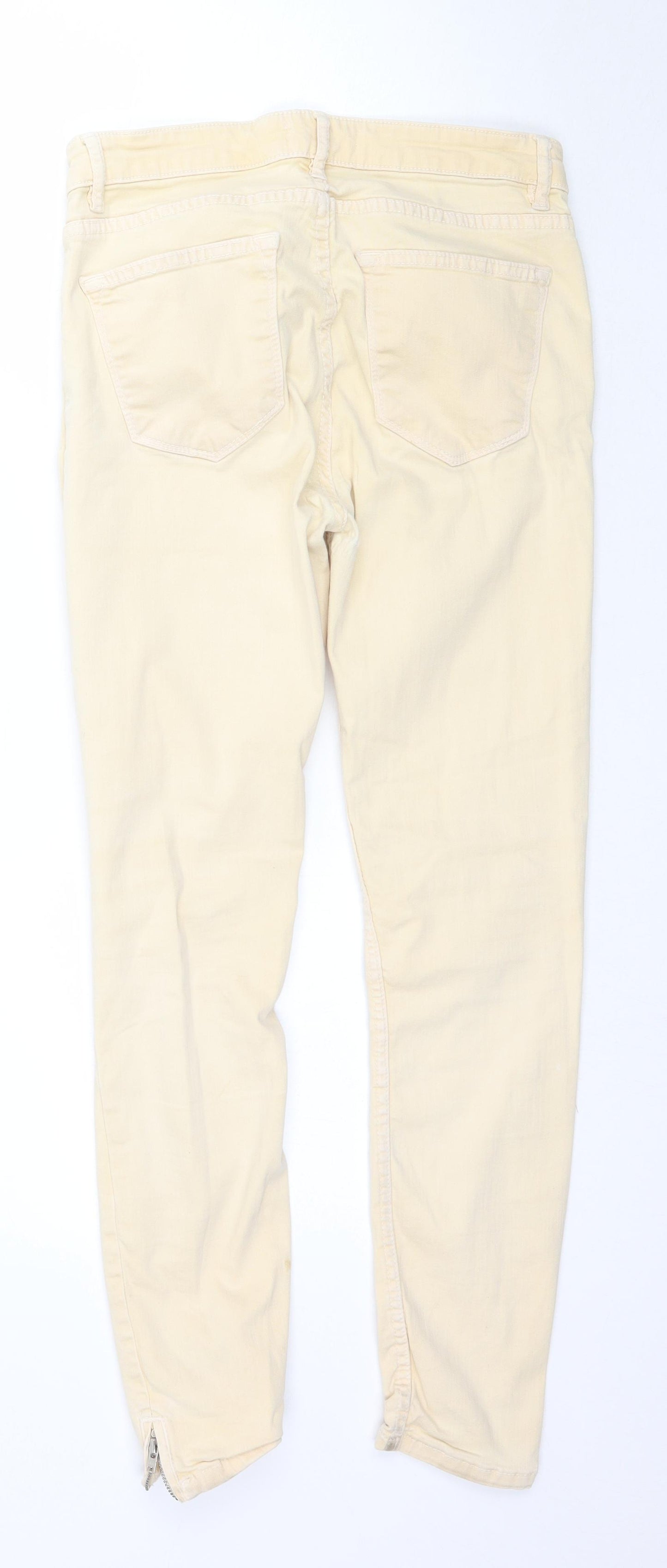 Zara Womens Yellow  Denim Jegging Jeans Size 10 L26 in