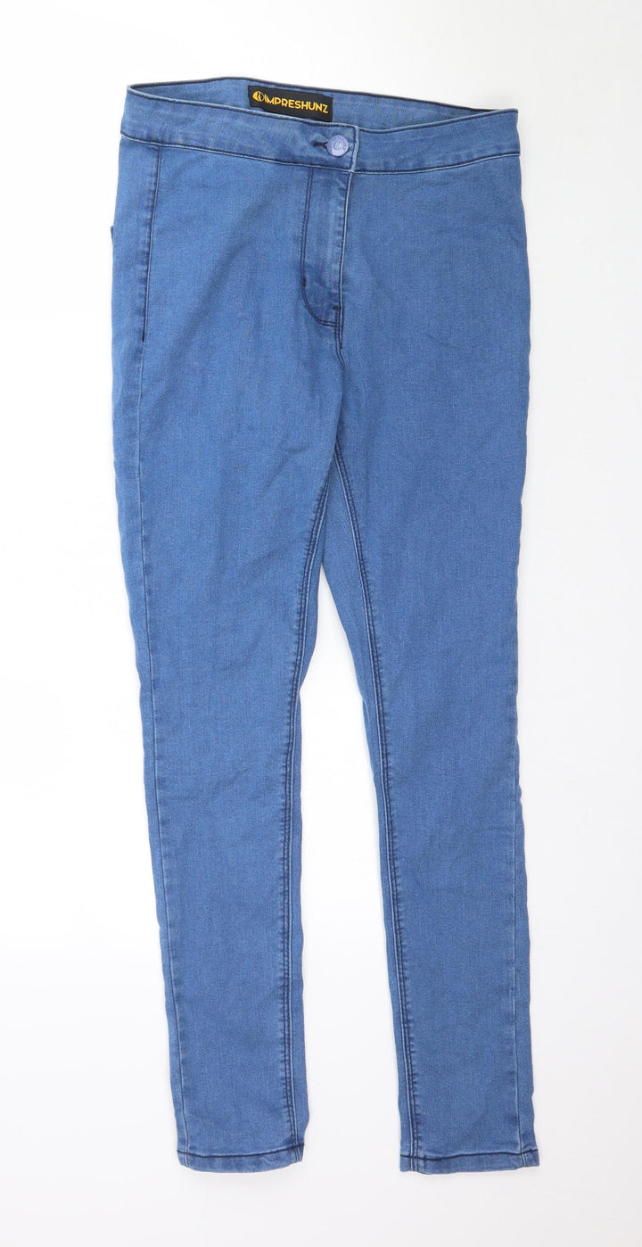 Impreshunz Womens Blue Denim Skinny Jeans Size M L29 in