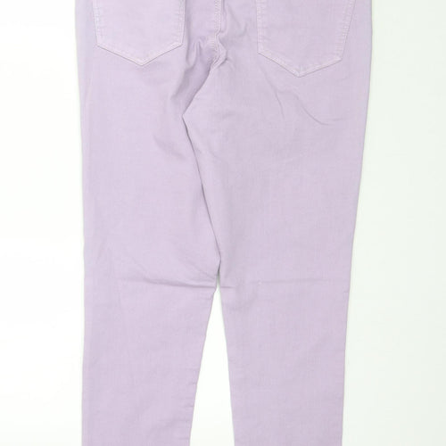 George Womens Purple  Denim Skinny Jeans Size 14 L30 in