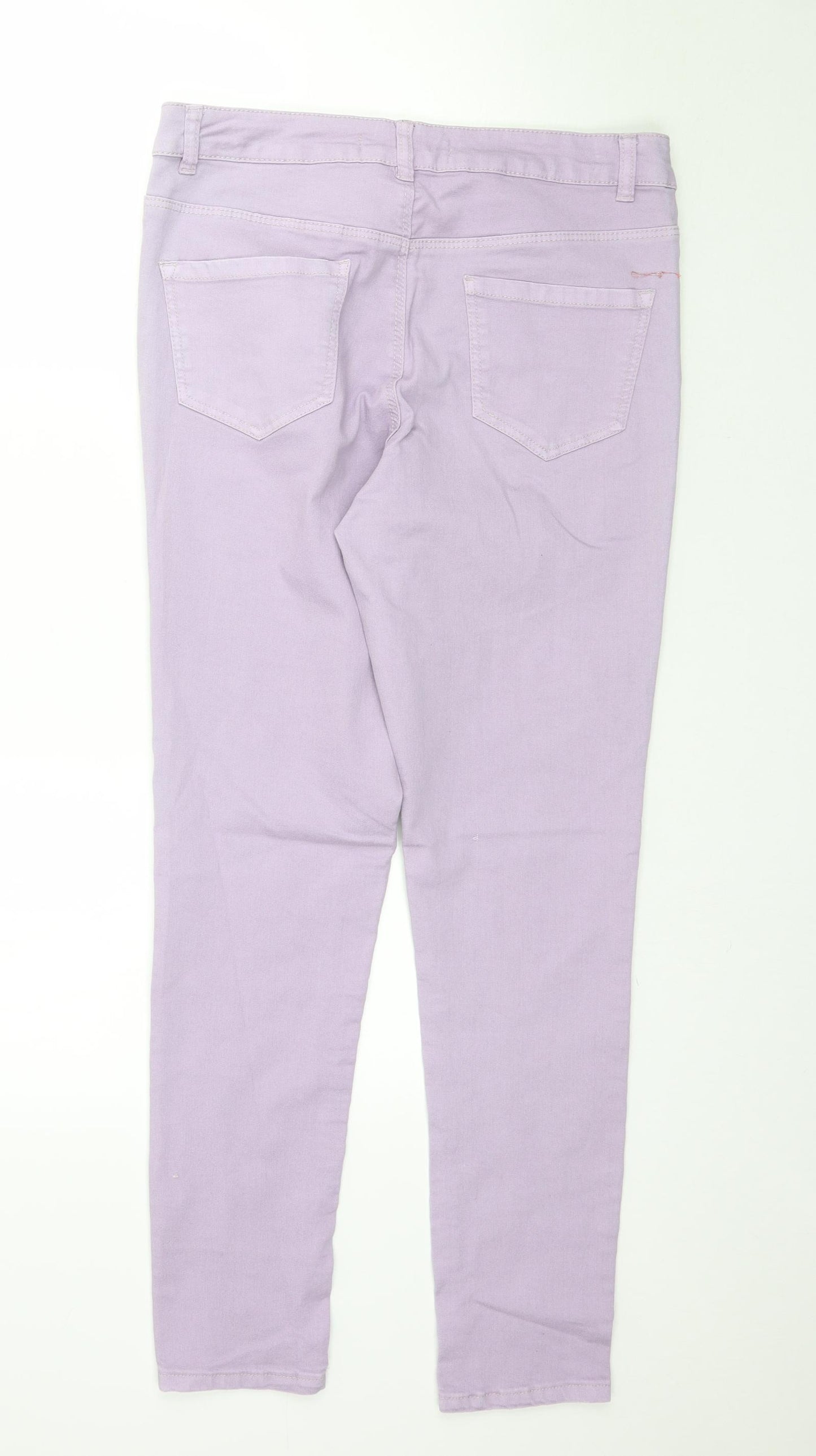 George Womens Purple  Denim Skinny Jeans Size 14 L30 in
