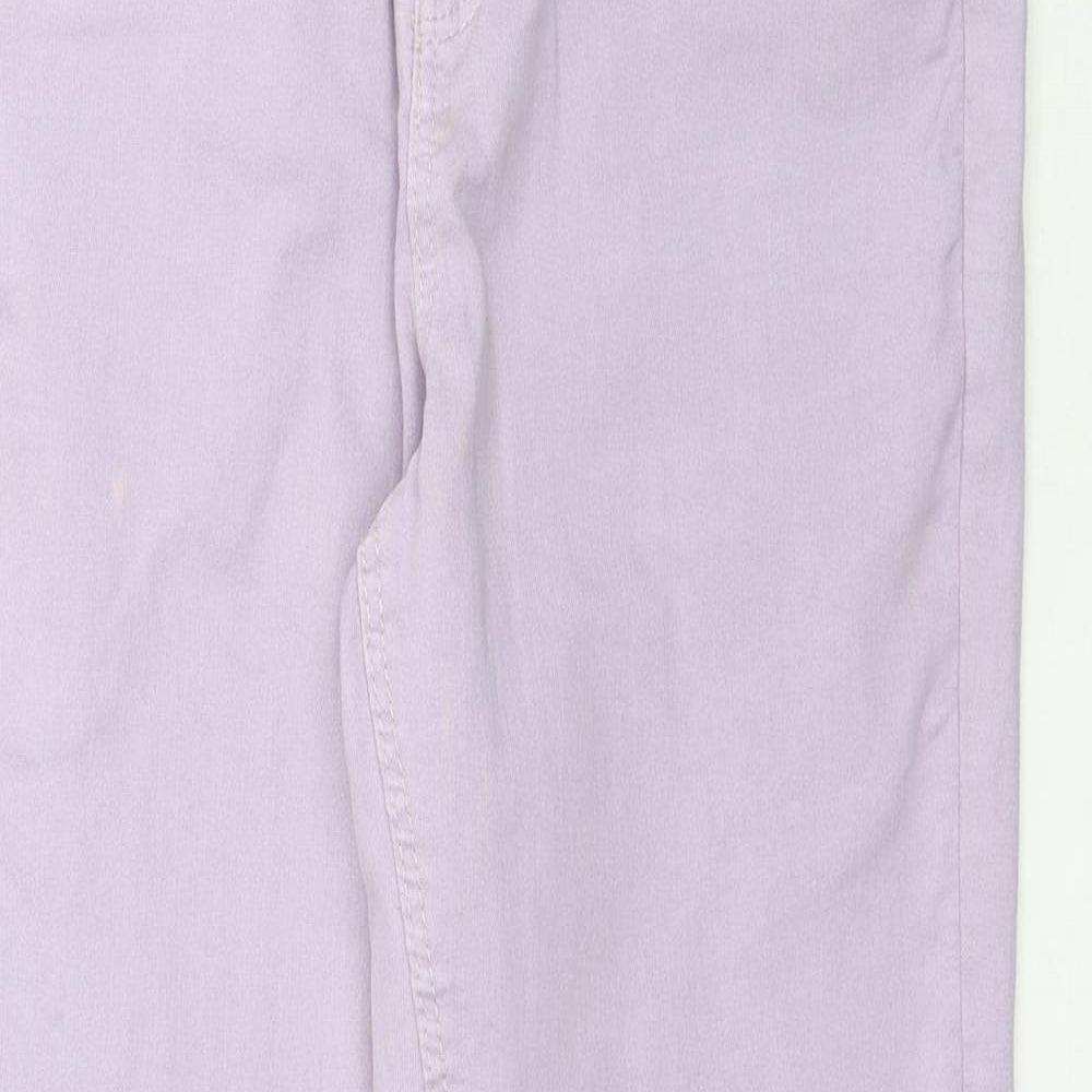 George Womens Purple  Denim Skinny Jeans Size 14 L30 in