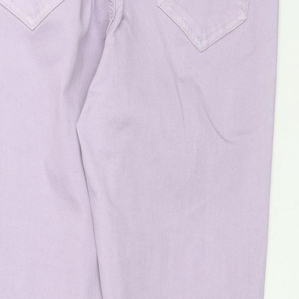George Womens Purple  Denim Skinny Jeans Size 14 L30 in