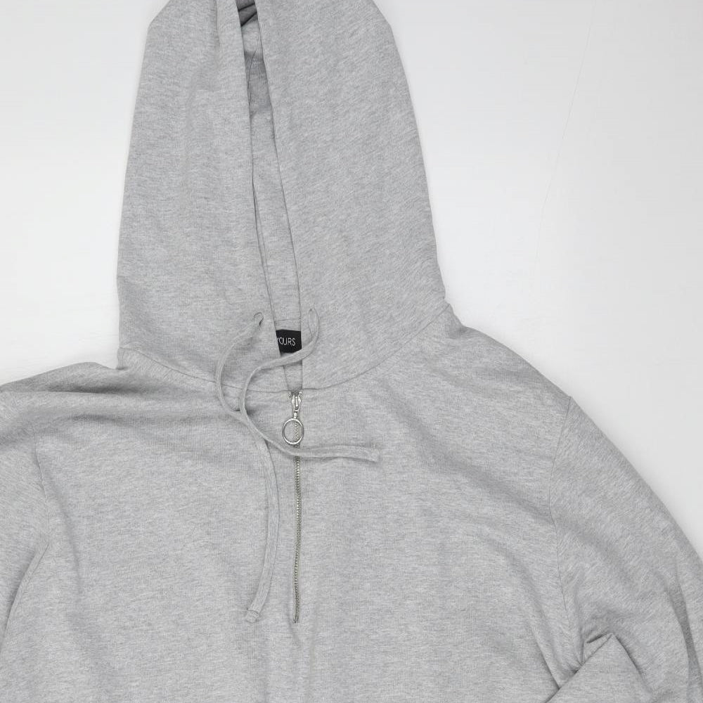 Yours Womens Grey   Pullover Hoodie Size 36