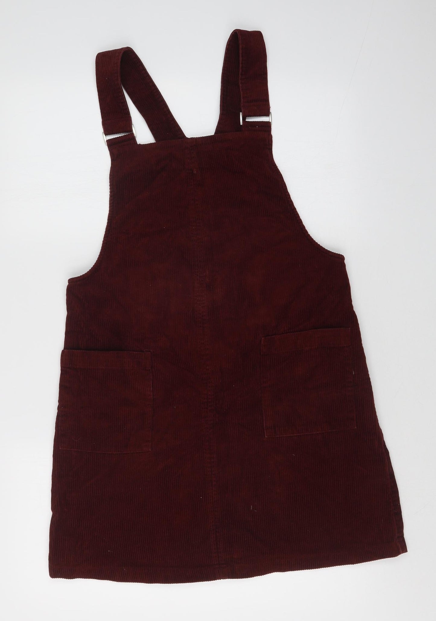 New Look Womens Red Striped Corduroy Dungaree One-Piece Size 12