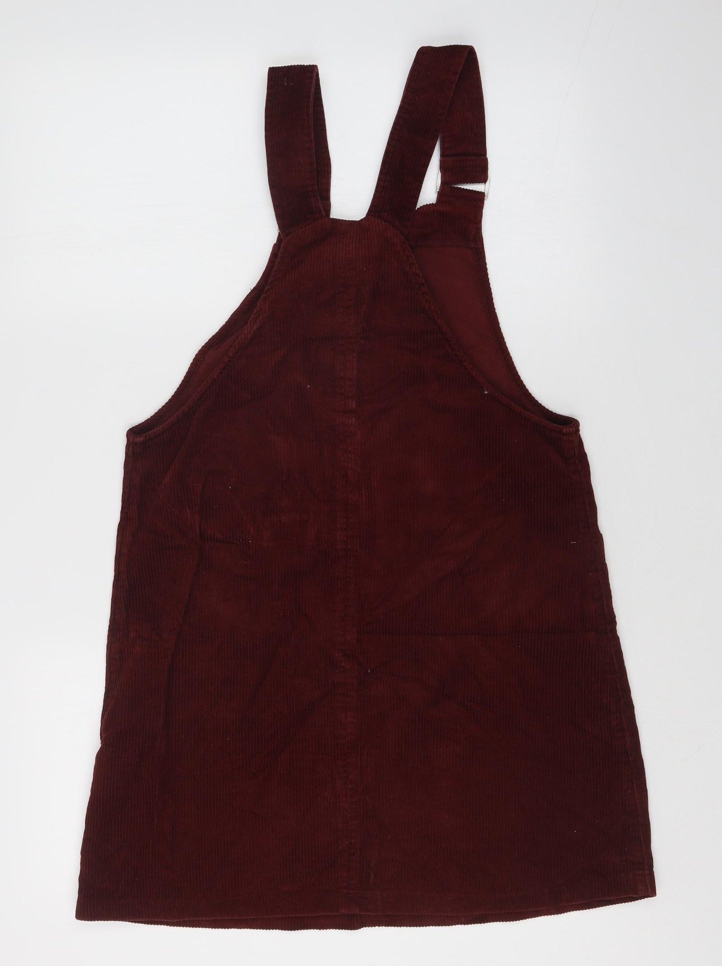 New Look Womens Red Striped Corduroy Dungaree One-Piece Size 12