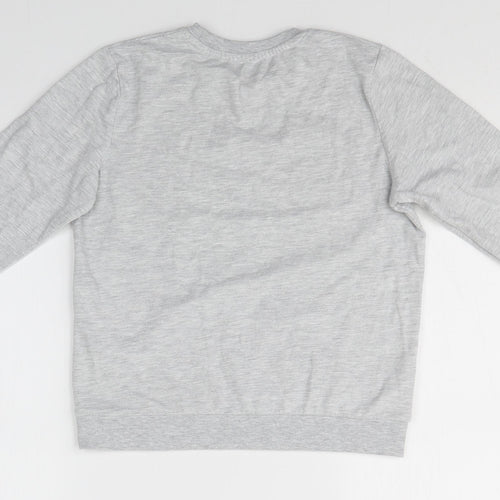 LILY & DAN Girls Grey   Pullover Sweatshirt Size 9-10 Years