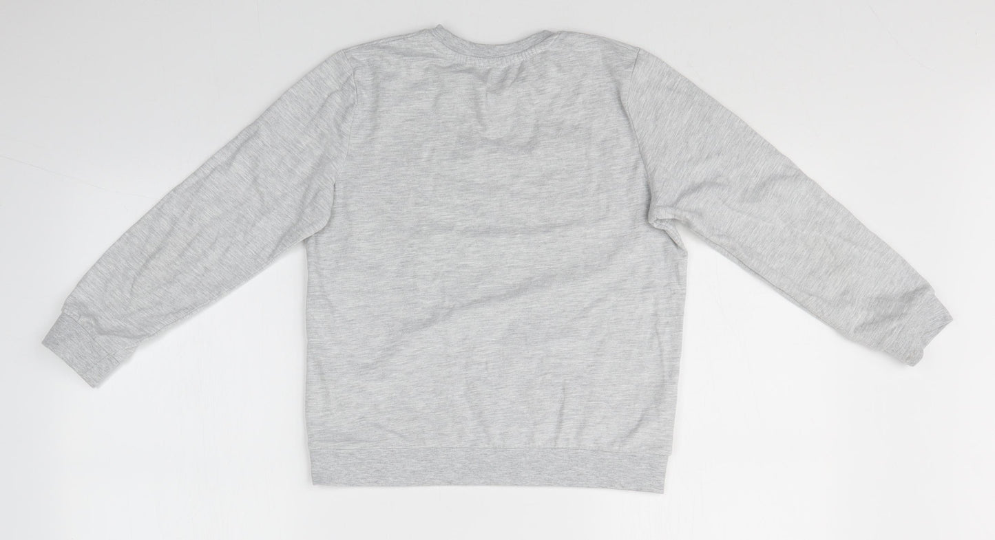 LILY & DAN Girls Grey   Pullover Sweatshirt Size 9-10 Years