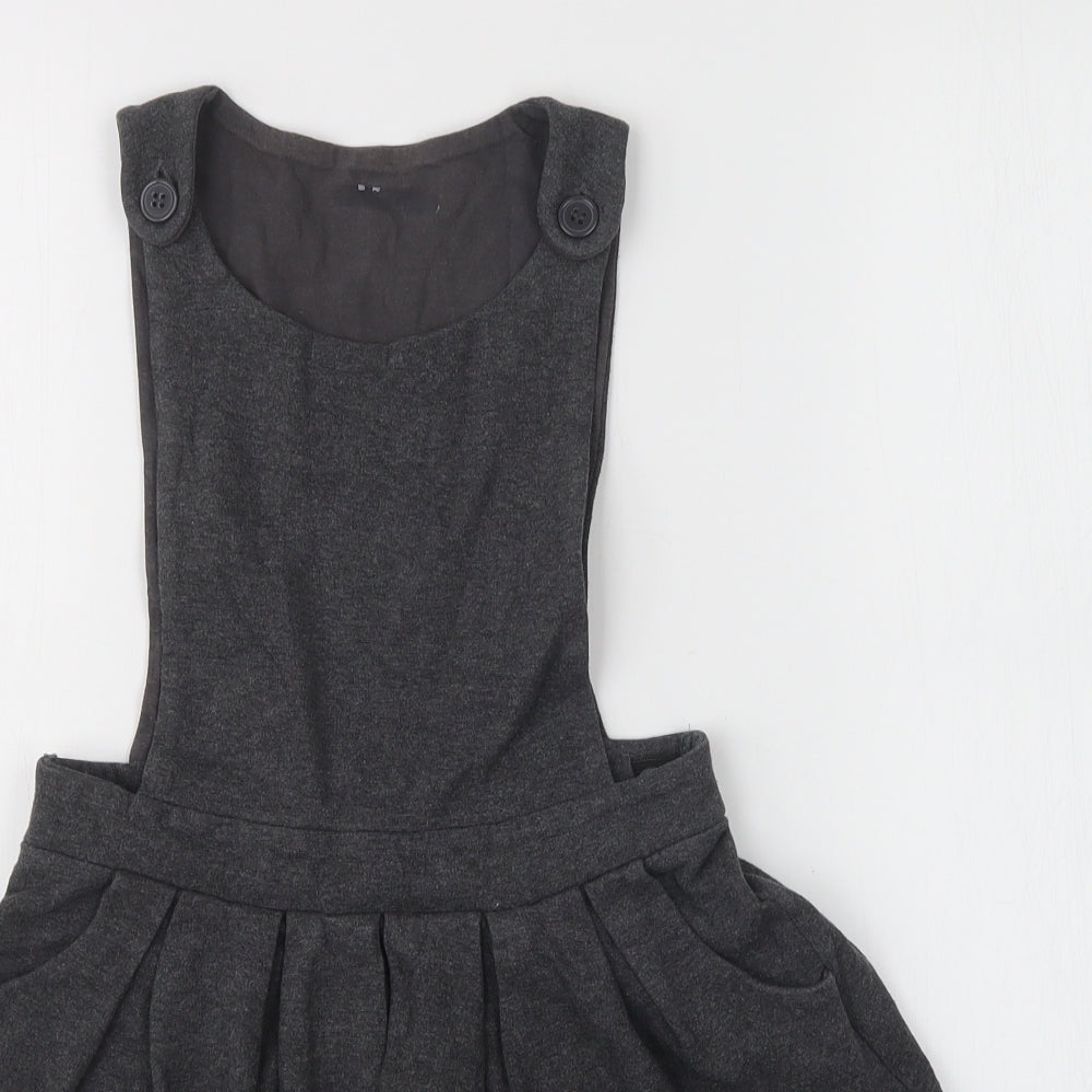 M&S Girls Grey   Dungaree  Size 8-9 Years