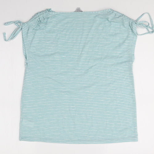 NEXT Womens Blue Striped   T-Shirt Size 14