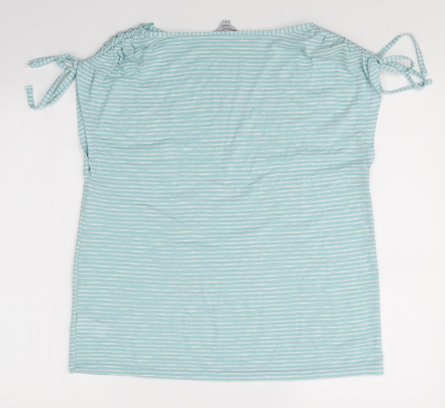 NEXT Womens Blue Striped   T-Shirt Size 14