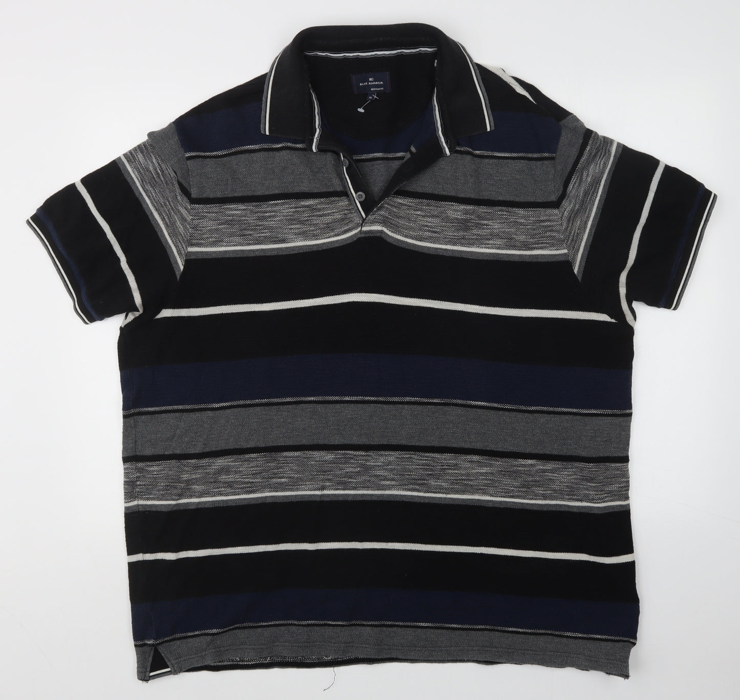 Blue Harbour Mens Multicoloured Striped   Polo Size XL