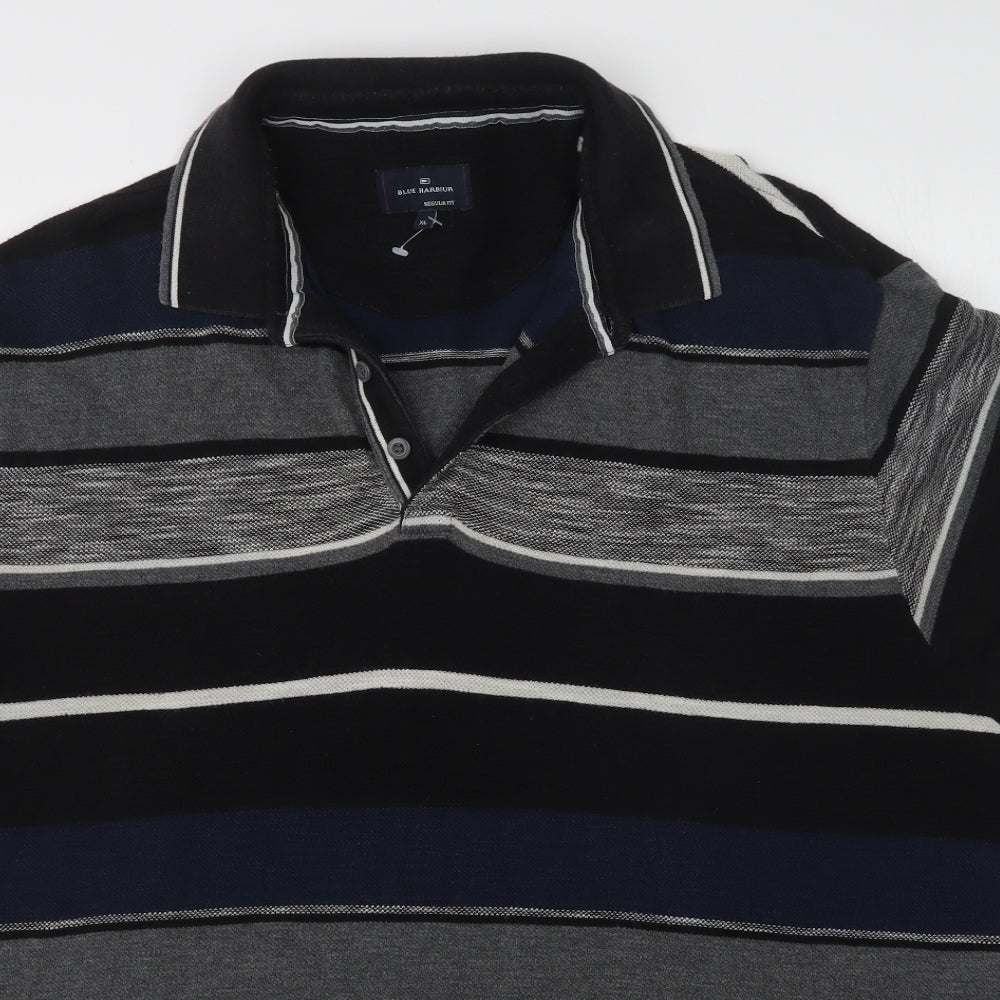 Blue Harbour Mens Multicoloured Striped   Polo Size XL